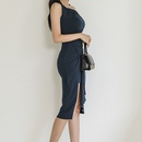spring and summer new hanging neck slim fit slit fashion dresspicture10
