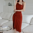 spring and summer new hanging neck slim fit slit fashion dresspicture17