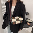 simple small square bag fashion contrast color plaid womens bag 13266cmpicture9