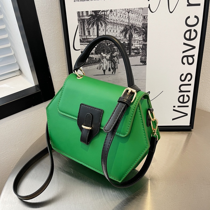 womens bags new fashion geometric contrast color handbags 25178cm