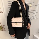 new fashion rhombus embossed braided chain contrast color messenger bag 16216cmpicture9