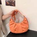 new fashion spring solid color oneshoulder underarm pleated cloud bag 23127cmpicture7