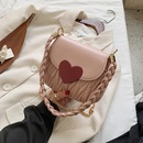 2022 new fashion heart buckle oneshoulder messenger small square bag 20166cmpicture8