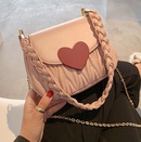 2022 new fashion heart buckle oneshoulder messenger small square bag 20166cmpicture9
