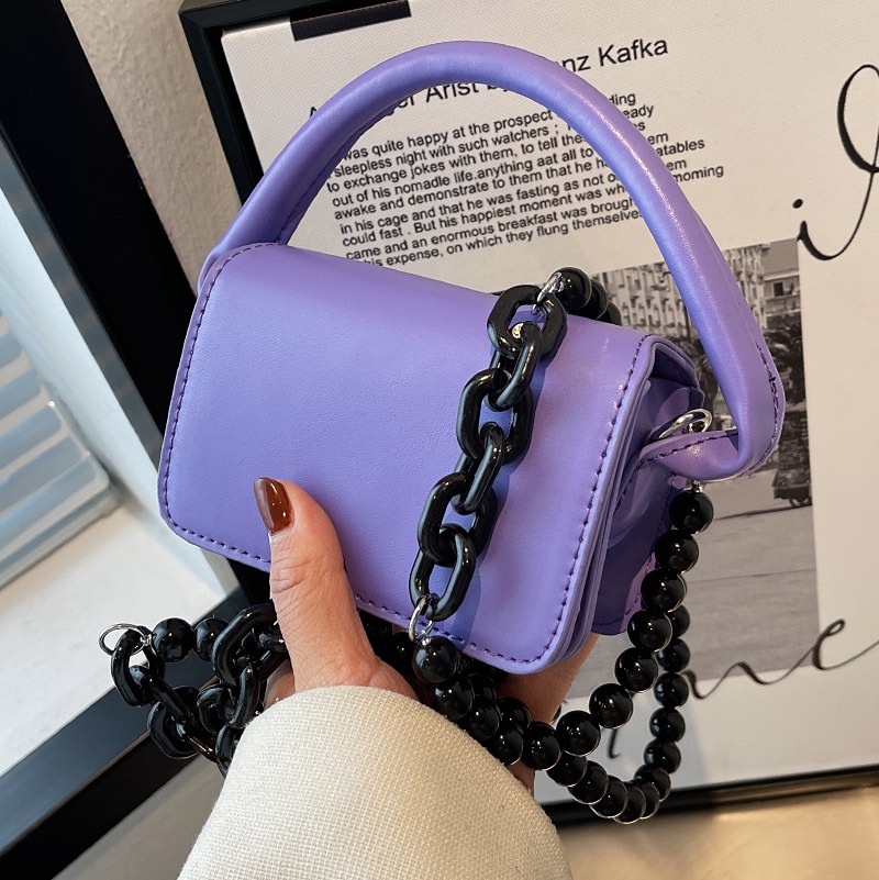 2022 new acrylic chain solid color messenger handbag 138555cm