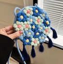new spring fashion flower woven messenger small round bag 20151cmpicture7