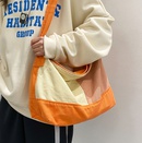 canvas bag student messenger bag plaid largecapacity tote bag  411325cmpicture8