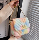 Spring and summer small bag new rhombus embossed chain bag 221775cmpicture8