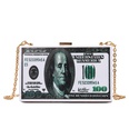 Fashion acrylic box bag womens bag 2022 new dollar chain bag 18115cmpicture12