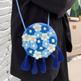 new spring fashion flower woven messenger small round bag 20151cmpicture13