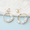 fashion multilayer circles copper inlaid pearl geometric earringspicture12