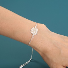 2022 New Fashion Design Hand Schmuck Lotus Element Sky Blue Luminous Silber Stretch Einstellbare Armband Schmuck