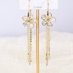 Exquisite fashion temperament flower tassel earrings