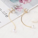 Simple opal bows long pearl copper drop earringspicture12