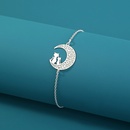 Fashion simple moon cat blue green luminous bracelet copper jewelrypicture11