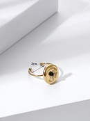 Simple Stainless Steel 18K Gold Plated Flower Carved Open Ringpicture9