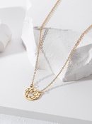 Simple Stainless Steel 14K Gold Plated Hollow Tiger Head Necklace Wholesalepicture8