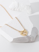 Simple Stainless Steel 14K Gold Plated Hollow Tiger Head Necklace Wholesalepicture11