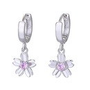 fashion simple fashion female inlaid zircon cute flower copper earringspicture9