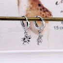 fashion simple fashion female inlaid zircon cute flower copper earringspicture10