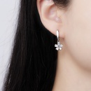 fashion simple fashion female inlaid zircon cute flower copper earringspicture11