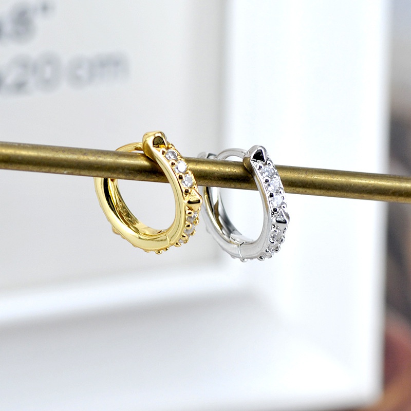 fashion geometric rivets diamond fashion stud earrings