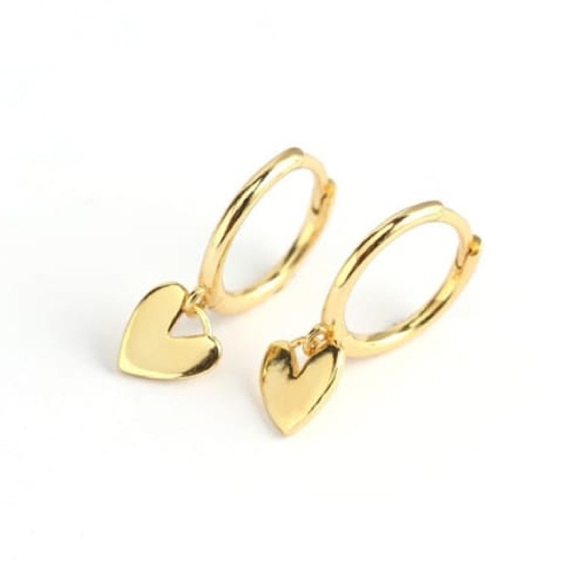 Fashion heart shaped ear buckle copper  earrings