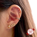 fashion inlaid diamond snake female exaggerated retro copper stud earringspicture10