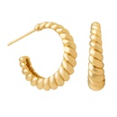 Fashion new Cshaped twist female fashion copper stud earringspicture8