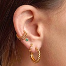 Fashion new Cshaped twist female fashion copper stud earringspicture7