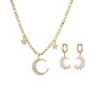 New Star Moon Pendant Zircon Copper Earrings Necklacepicture8