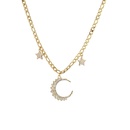 New Star Moon Pendant Zircon Copper Earrings Necklacepicture10