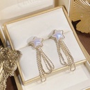 fivepointed star pearl diamond tassel Korean alloy earrings fashionpicture8