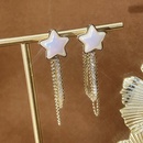 fivepointed star pearl diamond tassel Korean alloy earrings fashionpicture10