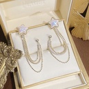 fivepointed star pearl diamond tassel Korean alloy earrings fashionpicture11