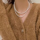 fashion pearl chain retro geometric singlelayer necklace wholesalepicture14