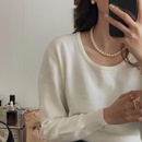 fashion pearl chain retro geometric singlelayer necklace wholesalepicture17