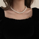 fashion pearl chain retro geometric singlelayer necklace wholesalepicture16