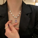 Pearlencrusted water drop fashion new clavicle chain wholesalepicture10