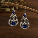 Fashion new retro glass diamond dropshaped jewelry wholesale alloy earringspicture10