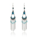 Fashion traditional tassel womens long ethnic crystal chain alloy earringspicture9