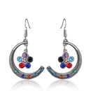 Fashion new crescent flower retro alloy earrings wholesalepicture9