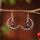Fashion new crescent flower retro alloy earrings wholesalepicture11