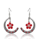 Fashion new crescent flower retro alloy earrings wholesalepicture12