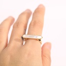 Simple natural shell inlaid copper 14K gold index finger ring femalepicture7