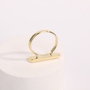 Simple natural shell inlaid copper 14K gold index finger ring femalepicture10