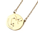 classic twelve constellation pendant stainless steel doublesided inlaid zircon star necklacepicture11