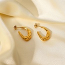 fashion irregular shaped Cshaped stainless steel earrings wholesalepicture7