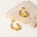 fashion irregular shaped Cshaped stainless steel earrings wholesalepicture8