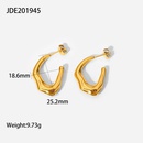 fashion irregular shaped Cshaped stainless steel earrings wholesalepicture10